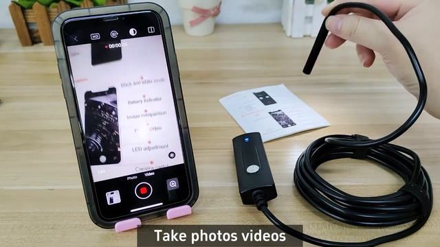 Камера-эндоскоп с Wi-Fi с одним или двумя объективами. Приложение Anesok. смотреть онлайн