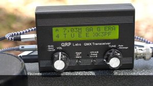 CW using QMX QRP transceiver - set up of portable station and antenna, activation on 40m