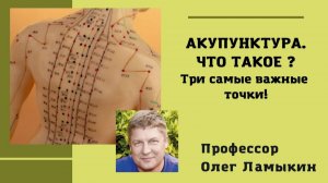 Акупунктура что такое? Где самые важные три точки? Проф. Ламыкин О.Д.