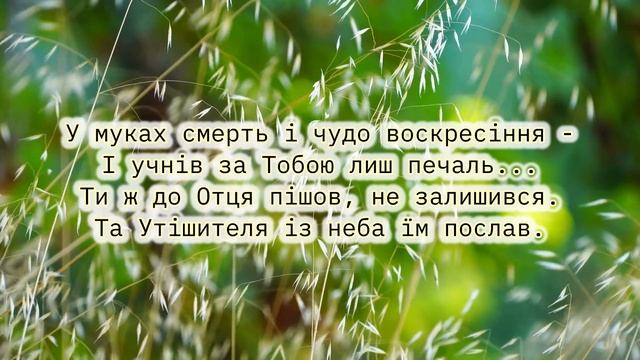 Пройшов Ти вже земну дорогу… Чудовий християнський вірш на свято Трійці. Автор Лариса Шпак