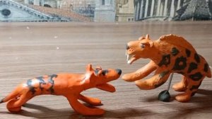 гиенодон против саблезубого тигра (древняя битва)