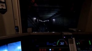 Один перегон столичной подземки из кабины машиниста подвижного состава