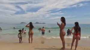 Прогулка по самому потрясающему пляжу в Рио. 2025. 4 К Видео.