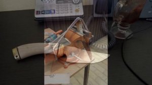 приклеивание на нож тыльника. как прижать к кривой ручке