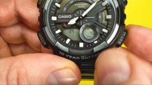 #CASIO AEQ-110 (Module 5479) - How to Set the Time and Date.