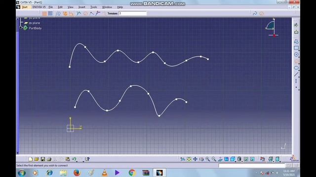 CATIA V5:Spline and Connect toolbar tutorial//Catia tutorials for beginners//Learn Catia from Basic