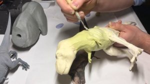 Sculpting a TYRANNOSAURUS REX figure from Jurassic World - How to Make a dinosaur toy tutorial.