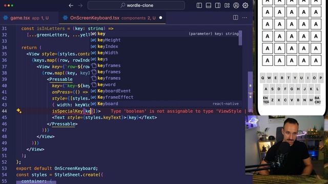 Building a Wordle Game with React Native (Firebase, Clerk, Reanimated, MMKV, Dark Mode )