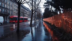 Прогулка под дождем Берн, Швейцария | Прогулка по Берну, Старый город зимой