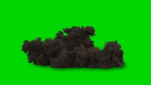 Футаж чёрный дым на зелёном фоне.mp4