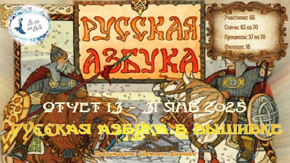 #712 ОТЧЕТ 13 - проект "Русская Азбука в вышивке" (31 января 2025)  📖