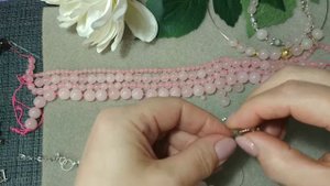 УКРАШЕНИЯ из  розового кварца и оникса  ПОДАРКИ! #bracelet  @klinova-olga ВИДЕО ИЗ АРХИВА