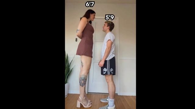 The Tall Strong Women - 15 | tall woman short man | tall girl lift carry