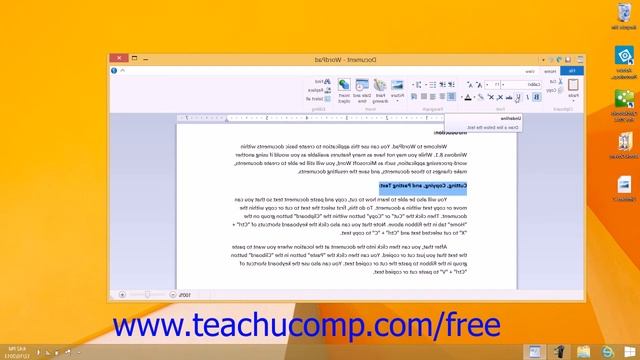 Windows 8.1 Tutorial Formatting Text Microsoft Training Lesson 7.3