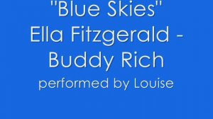 Ella Fitzgerald - Blue Skies cover (scat singing)