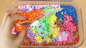 Делаем Слайм с разноцветными шариками - Слаймы в кондитерских пакетах! Самое приятное видео со слайм