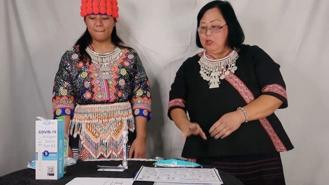 How To Use a Saliva Pen Rapid Antigen Test Kit in Hmong | Hmong Australia Festival Inc.