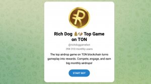 Rich Dog - Очередная тапалка в телеграм | Почему стоит посмотреть этот ролик перед запуском бота!