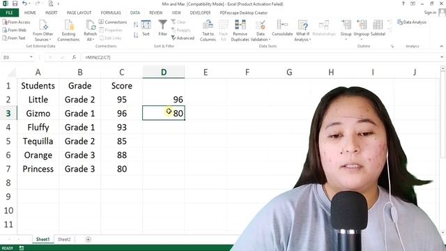 How to use the Min and Max Function in Excel/Use Min and Max in Vlookup Formula