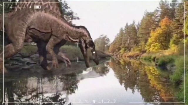 Спинозавр рыбачит. 🏞️🦖