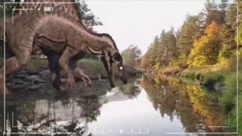 Спинозавр рыбачит. 🏞️🦖