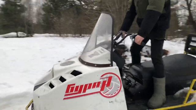 Покатушки На Снегоходе Буран, Через Ручей, смотреть онлайн
