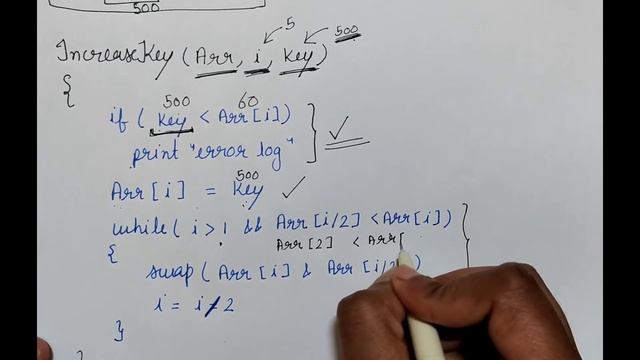 DAA Session 19: Increase Key in a Max Heap | Algorithm and Detailed Explaination using Example