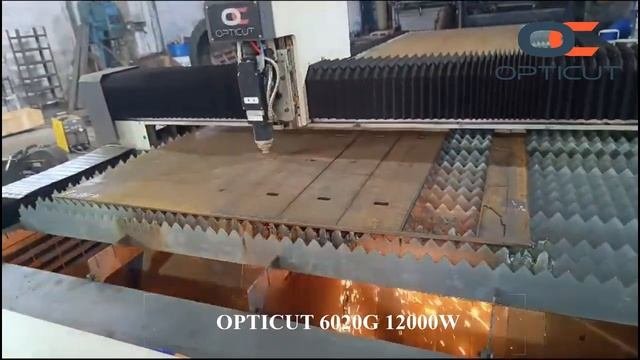 Станок OPTICUT 6020G 12000W в работе