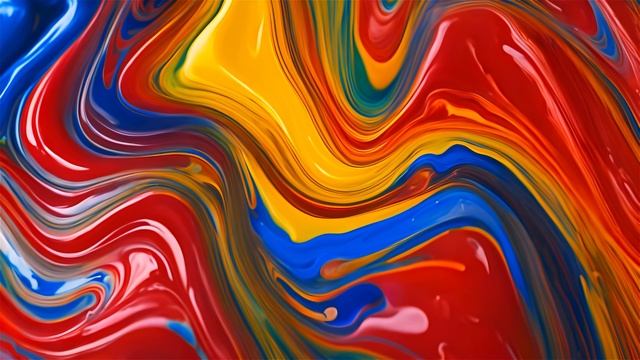 4K Abstract Colorful Paint Mix! Satisfying Paint Video! Relaxing Music   Screensaver for Meditation