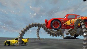 Lightning McQueen vs MCQUEEN EATER | Epic Car Ride Chase | BeamNG. Drive