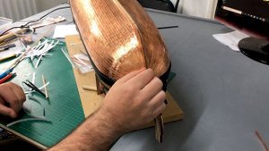 1/84 Scale Model : HMS Victory : Part 63 : Coppering the waterline