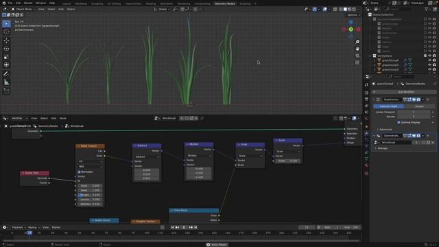 Анимация_ветреной_травы_с_помощью_Geo_Nodes_в_Blender смотреть онлайн