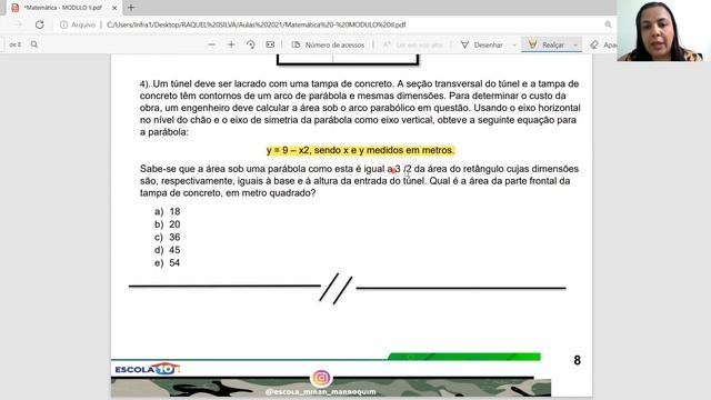 Matemática- Aula035- Função Quadádrica- Exercício - 3Bimest- 16/08/2021 смотреть онлайн