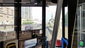 Поездка на автобусе маршрута м1, остановки "Больница РЖД" и "Метро Сокол"