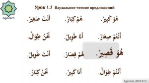 «ад-Дурусу ш-Шифахия» Урок 1.3 Паузальное чтение предложений. (Полный формат)