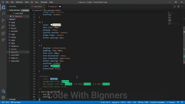 How to create neon button using html and css