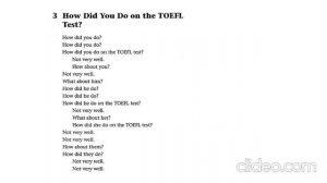 GrammarChants 8.3 How did you do on the TOEFL test