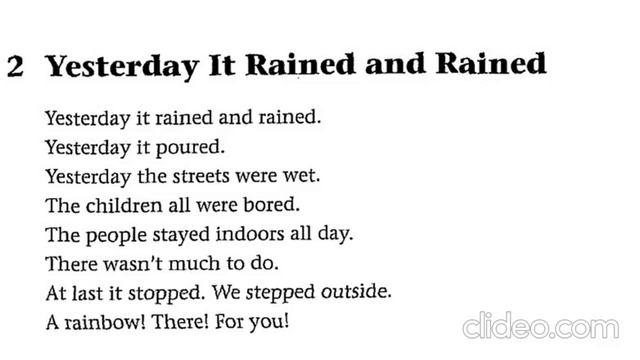 GrammarChants 7.2 Yesterday it rained and rained смотреть онлайн