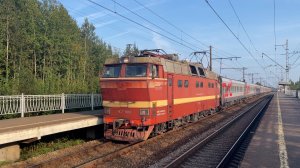 Движение пассажирских поездов на о.п 7 км.