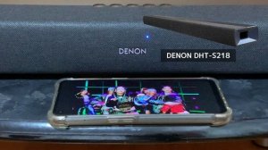 DENON DHT-S218  DHT-S216 YAMAHA SR-B30A サウンドバー三機種比較 Relay music playback with three sound bars.
