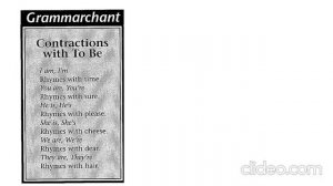 GrammarChants 7.0 Contractions (to be)