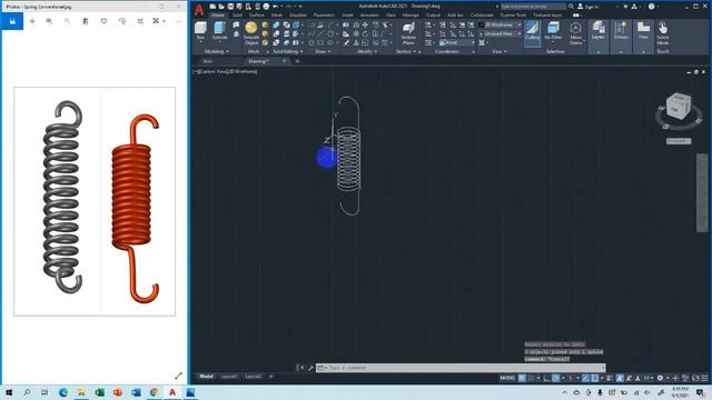 [ TUTORIAL AUTOCAD 28 ] 3D Modeling- Membuat Pegas dalam 7 Menit (How to Make a Spring in 7 Minutes