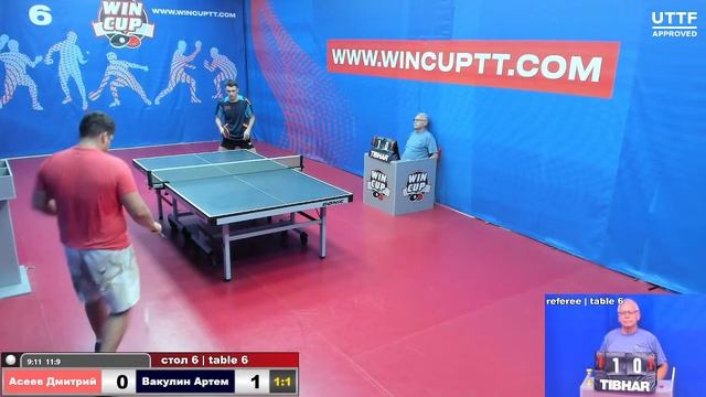 Асеев Дмитрий 3-1 Вакулин Артем Турнир Восток 7 19.08.2021 Прямой эфир. Зал 6