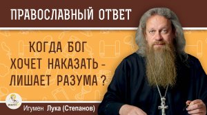 Когда Бог хочет наказать - лишает разума.  Игумен Лука (Степанов)