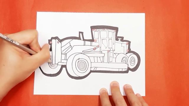 🚜 Cara Menggambar Dan Mewarnai Gambar Toy Motor Grader Untuk Anak-Anak - Cat Color 🔴