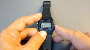 Casio F91W Tutorial: how to set time and date the easy way ( F-91W F91 )