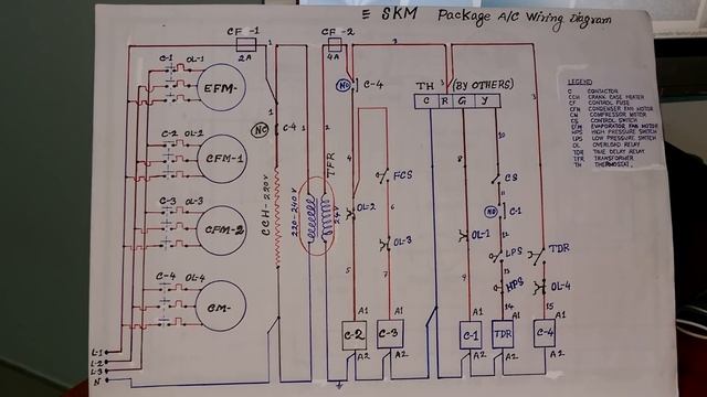Skm packaged air conditioning units control wiring diagram in Hindi # Part- 1 смотреть онлайн