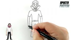 Рисуем зараженный человек из скибиди туалет