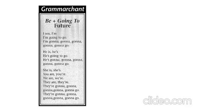 GrammarChants 9.0 Be going to FUTURE смотреть онлайн