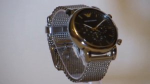 Emporio Armani AR1808 Chronograph Herrenuhr Meshband